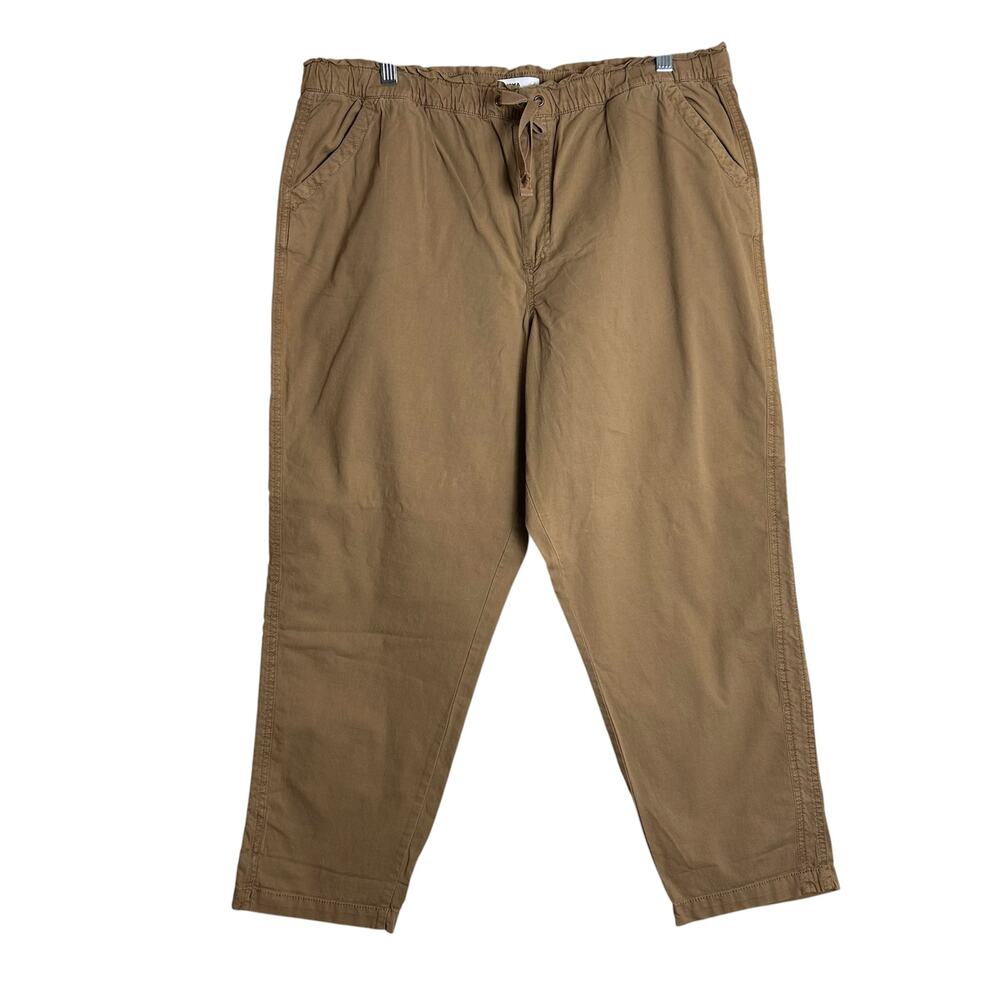 Sonoma XL Goods For Life Easy Paper Bag Waist Capri Pants Women's Brown Pull On